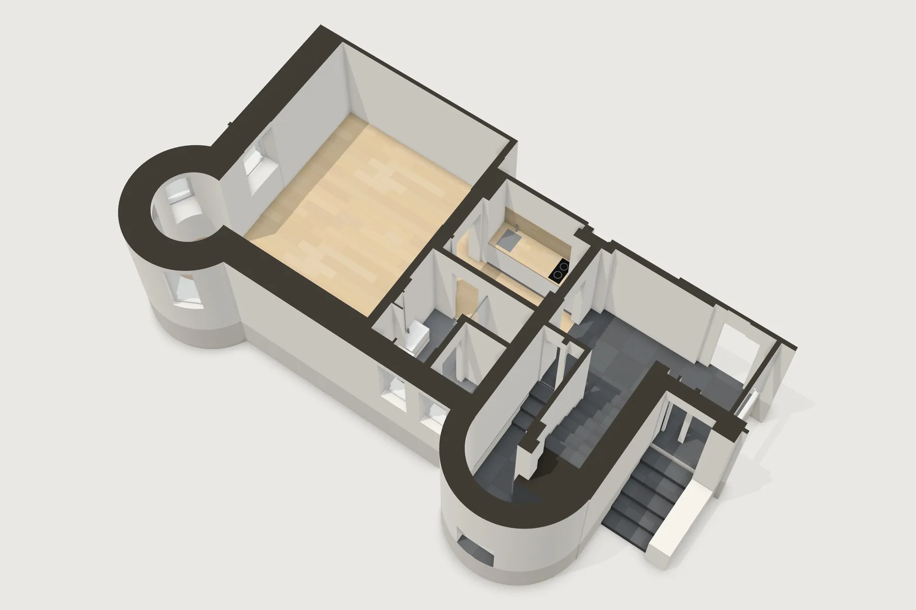 3D model bytu 1+1
