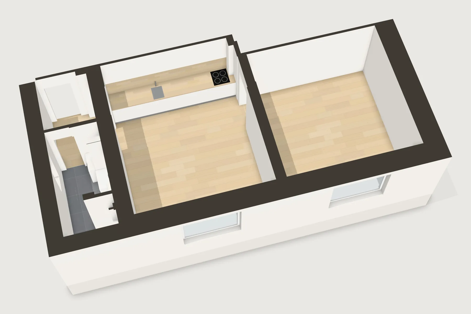 3D model bytu 2+kk
